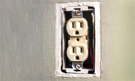 loose electrical box|loose electrical outlet box.